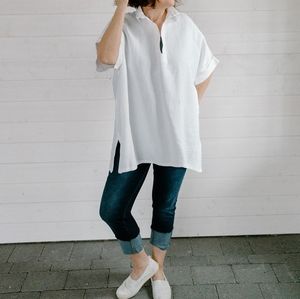 NWOT Linen Peplum Co. Stevie Tunic